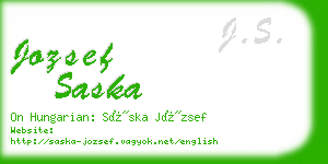 jozsef saska business card